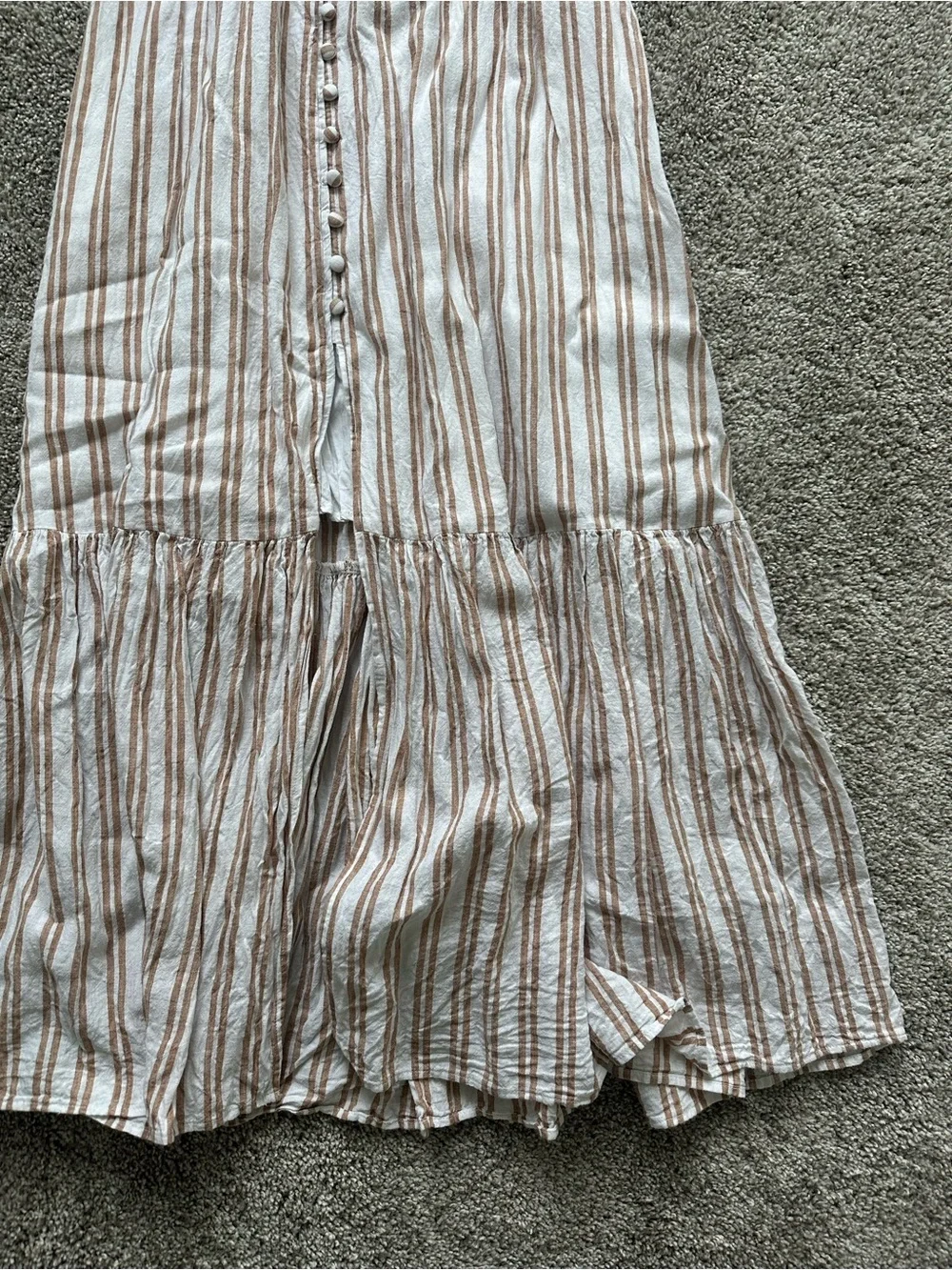 Abercrombie & Fitch Striped Button-Front Maxi Dress